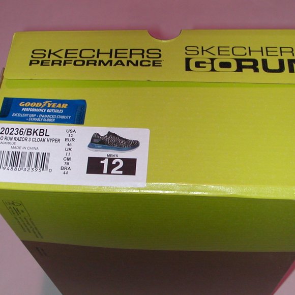 Skechers Go Run Razor 3 Cloak Hyper Running Shoes Sneakers Men\'s 12 Black/Blue main image 4
